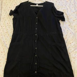 Black Button Up Dress